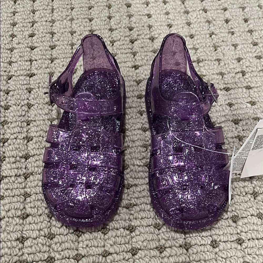 Purple Glitter Jelly Sandals Baby Gap